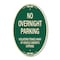 Signmission No Overnight Parking, 12 Inch X 18 Inch Designer, Heavy Gauge Aluminum A-OV-G-1218-9828 - alternate 1