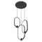 Z-Lite Saros Matte Black 3 Light Chandelier 4101-3MB-LED - alternate 6