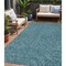 Homeroots 5' X 8' Teal Blue Gray And Ivory Polka Dot Washable Indoor Outdoor Area Rug 599089 - alternate 1