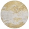 Homeroots 8' Gold Brown And Beige Round Abstract Washable Indoor Outdoor Area Rug 599492 - alternate 7