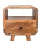 Homeroots 22" Beige Solid Wood Square One Drawer Nightstand 651491 - alternate 14