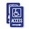 Signmission Access With Updated Isa Symbol and Right Arrow, 18'' X 24'' 2 Signs, Heavy Gauge Aluminum, 2PK A-1824-2PACK-24357 - alternate 1