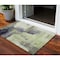 Homeroots 3' X 5' Fern Green Gray And Black Abstract Washable Indoor Outdoor Area Rug 602957 - alternate 1