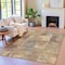 Homeroots 8' X 10' Brown Beige And Charcoal Abstract Washable Indoor Outdoor Area Rug 630762 - alternate 8