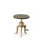 Homeroots 19" Brass Solid Wood And Iron Height Adjustable Round End Table 493239 - alternate 5