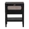 Baxton Studio Shirin Mid-Century Beige Fabric and Black Wood 1-Drawer Nightstand 255-14149-ZORO - alternate 6