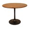 Homeroots 40" Brown And Black Rounded Solid Wood And Iron Pedestal Base Dining Table 517770 - alternate 1
