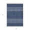 Homeroots 9' X 12' Navy Blue And Denim Blue Tribal Washable Indoor Outdoor Area Rug 582576 - alternate 7