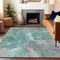 Homeroots 8' X 10' Teal Blue And Lavender Abstract Washable Indoor Outdoor Area Rug 615629 - alternate 9