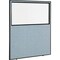 Global Industrial Interion Office Partition Panel With Partial Window, 60-1/4W x 96H, Blue 695790WBL - alternate 1