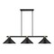 Z-Lite Bronte 3 Light Billiard, Matte Black and Rubbed Brass, Matte Black 1955-3MB-RB-MMB - alternate 5