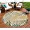 Homeroots 8' Green Yellow And Blue Round Palm Leaf Indoor Outdoor Area Rug 548060 - alternate 7