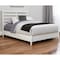 Homeroots White Slat Back Solid Wood Full Bed Frame 524831 - alternate 1