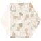 Daltile Pebble Oasis Natural Stone Tri-Hex Pebble Mosaic 11in x 10in in Tumbled Seashell, 17PK PB24TRHEXPBMSTM - alternate 7