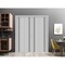 Sartodoors Sliding Closet Double Bi-fold Doors, Planum 0016 Matte Grey and Aluminum Strips, Sturdy Tracks Mold PLANUM0016DBF-GRE-96 x 80 (4* 24x80) - alternate 5