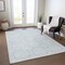 Homeroots 5' X 8' Sky Blue And Ivory Geometric Washable Indoor Outdoor Area Rug 610854 - alternate 9