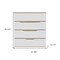 Homeroots 31" Brown and White Four Drawer Standard Chest 478259 - alternate 5