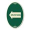 Signmission Employee Parking With Left Arrow, 12 Inch X 18 Inch Architectural Oval, Heavy Gauge Aluminum A-OV-G-1218-24399 - alternate 1