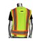 Pip ANSI Type R Class 2 Two-Tone Eleven Pocket Surveyors Vest, Solid Front/Mesh Back and "D" Ring Access 302-0500D-LY/2X - alternate 2