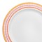 Smarty Had A Party 10.25" White with Red and Gold Chord Rim Plastic Dinner Plates (120 Plates), 120PK 620BG-CASE - alternate 9