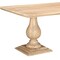 Homeroots 96" Natural Wood Double Pedestal Base Dining Table 554335 - alternate 7