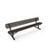 Mytcoat 8ft Outdoor Bench with Back, Portable, Brown, Punched Steel, Textured Coating 804223 - alternate 1