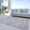 Homeroots 10' X 14' Gray And Silver Damask Washable Indoor Outdoor Area Rug 603508 - alternate 7