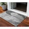 Homeroots 3' X 5' Gray And Charcoal Geometric Washable Indoor Outdoor Area Rug 604911 - alternate 1