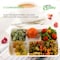 Ecoquality 10 x 8.3 x 0.9 Inch 5-Compartment Sugarcane Fiber Disposable Cafeteria Serving Tray, 100PK EQ5COMPLUNCH-100 - alternate 5