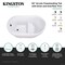 Kingston Brass 52-Inch Acrylic Oval Single Slipper Freestanding Tub with Overflow/Drain Assembly and Integral Seat VTRS523030M0 - alternate 6