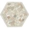 Daltile Pebble Oasis Natural Stone Framed Hexagon Pebble Mosaic 11in x 10in in Tumbled Seashell, 17PK PB44FRMHXPBMSTM - alternate 1