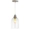 Jonathan Y Fontaine 6.25" Adjustable Greige Glass LED Pendant, Grey/Clear JYL3523A - alternate 12