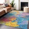 Homeroots 10' X 14' Blue Yellow Pink And Orange Abstract Washable Indoor Outdoor Area Rug 618537 - alternate 6
