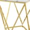Homeroots 22" Gold And White Stone Square End Table 543888 - alternate 6
