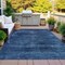 Homeroots 8' X 10' Blue And Charcoal Floral Washable Indoor Outdoor Area Rug 631014 - alternate 5