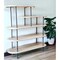 Homeroots 58" White and Gray Iron and Solid Wood Five Tier Bookcase 482680 - alternate 4