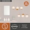 Vaxcel Monticello 3-Light Brass Gold Bathroom Vanity Fixture, White Glass Globe W0549 - alternate 6