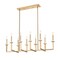 Z-Lite Gaultier  Modern Gold 10 Light Linear Chandelier 6100-10L-MGLD - alternate 1