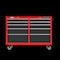 Craftsman S2000 Tool Cabinet, 10 Drawer, Red, 52 in W x 18 in D x 37-1/2 in H CMST352102RB - alternate 3