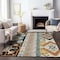Homeroots 3' X 5' Black Ivory And Copper Aztec Washable Indoor Outdoor Area Rug 598454 - alternate 7