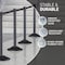Us Weight Black Plastic Stanchion for Crowd Control w/6.5' Black/Yellow Chevron Retractable Barrier Belt, 6PK U2000CYBPK6 - alternate 7