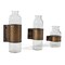 Homeroots Set of Three Clear and Bronze Hammered Cylinder Metal and Glass Table Vase, 3PK 530273 - alternate 5