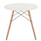 Homeroots 32" White and Natural Wood Round Top Dining Table 568199 - alternate 8