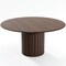 Homeroots 60" Brown Wood Pedestal Base Round Top Dining Table 720653 - alternate 1