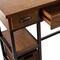 Homeroots 42" Gray And Black Writing Desk With Three Drawers 402069 - alternate 6