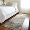 Homeroots 8' Runner Beige Abstract Washable Non Skid Indoor Outdoor Runner Rug 559551 - alternate 9