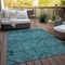 Homeroots 5' X 8' Teal Blue And Aqua Floral Washable Indoor Outdoor Area Rug 588913 - alternate 7