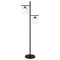 Homeroots 71" Black And White Two Light Tree Floor Lamp With White Glass Globe Shade 523456 - alternate 1