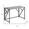 Homeroots 43" Black Glass and Metal Computer Desk 635719 - alternate 5
