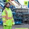 Pioneer Safety Rain Suit, Hi-Vis Orange, M, Polyester, PVC, 0.18 mm Thick, Folds and zips into collar, M V1080160U-M - alternate 5